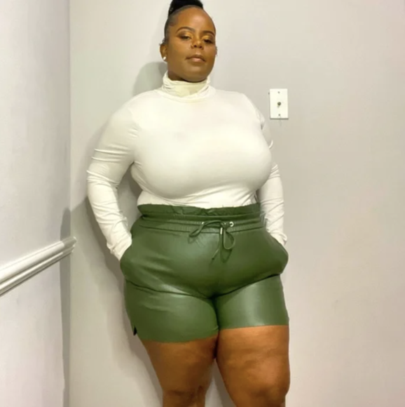 High Waisted Leather Shorts